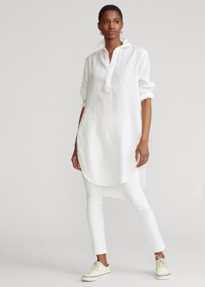 Women's Polo Ralph Lauren Linen Tunic Shirts | 734082ZCU